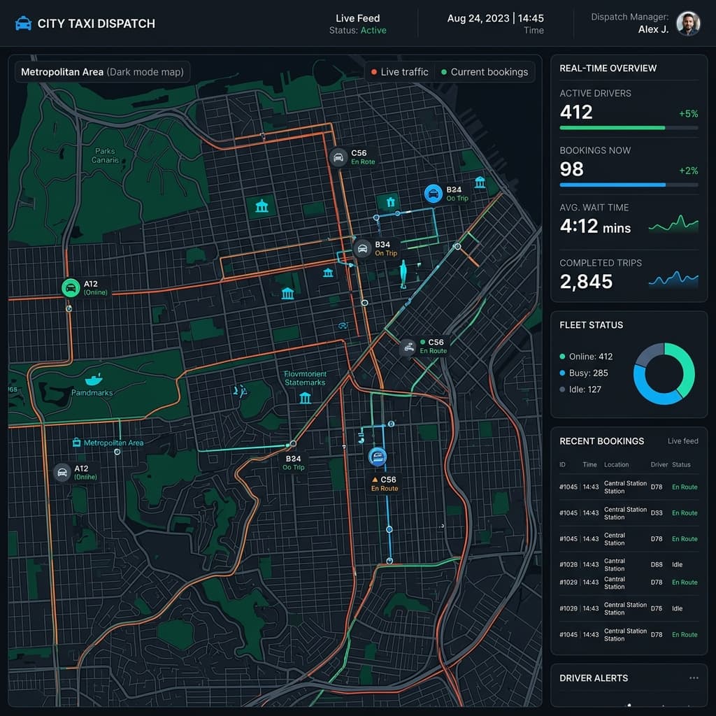 Barcelona City Taxi Dispatch System